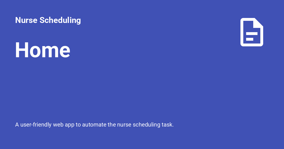 Nurse Scheduling